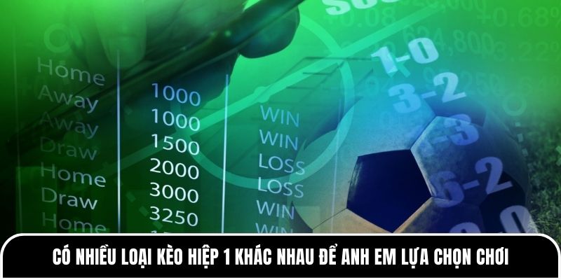 Kèo hiệp 1 là gì? Những thông tin hữu ích bạn cần biết 2 Có nhiều loại kèo hiệp 1 khác nhau để anh em lựa chọn chơi