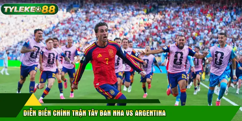 Diễn biến chính trận Tây Ban Nha vs Argentina